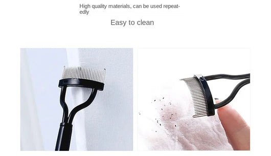 Rizador de Pestañas Plegable con Peine Separador de Metal - Herramienta de Maquillaje Profesional - Image 8