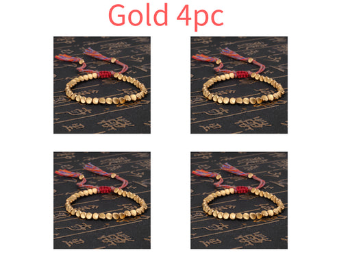 Pulsera Tibetana Budista Trenzada con Cuentas de Cobre - Brazalete de Cuerda de la Suerte - Image 11