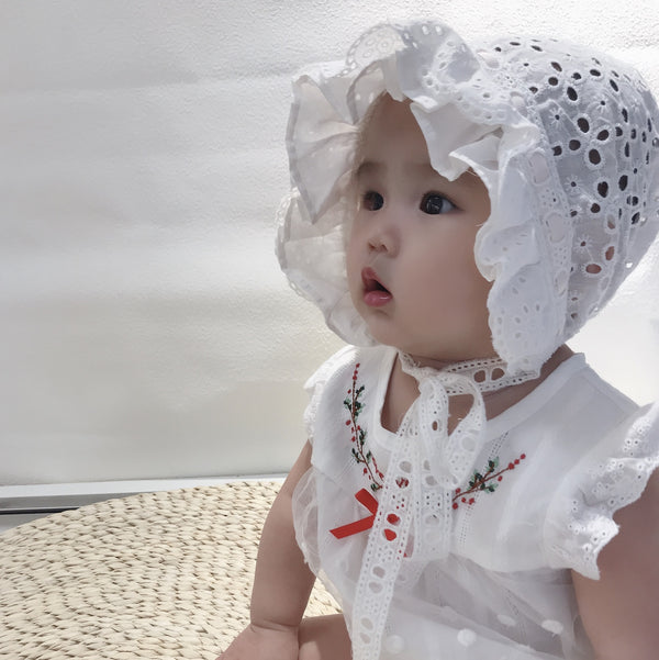 Gorro de Encaje Lolita para Recién Nacido - Diseño Elegante y Creativo