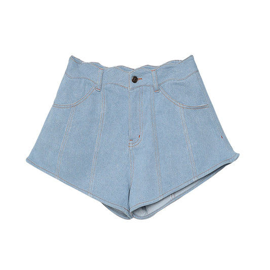 Shorts de Mezclilla con Encaje para Mujer