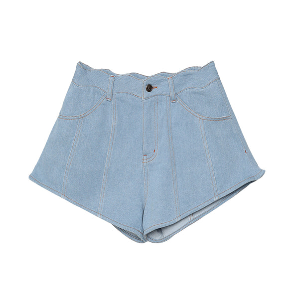 Shorts de Mezclilla con Encaje para Mujer
