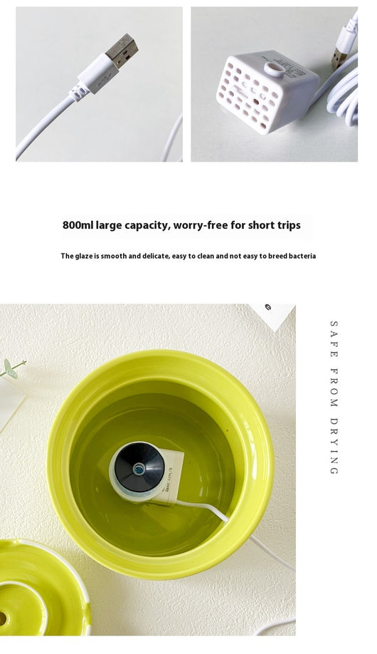 Fuente de Agua Automática para Gatos con Circulación Cerámica Milk Fufu - Image 12