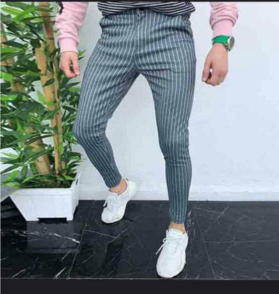 Pantalones Casuales a Rayas para Hombre - Image 4