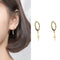 Aretes de Plata Esterlina con Diseño de Rayo - Pendientes de Temperamento