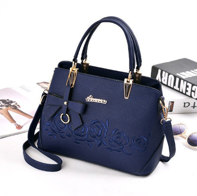 Bolso Tote con Bordado de Rosa - Image 13