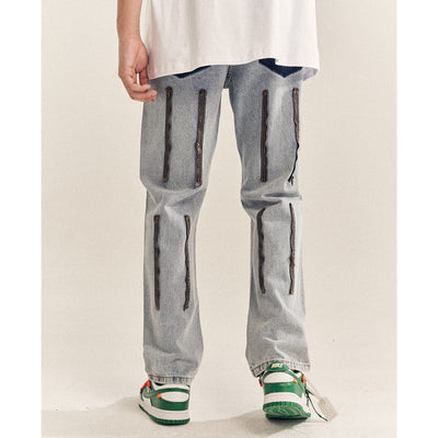 Pantalones Vaqueros Rectos para Hombre con Cierre - Image 4