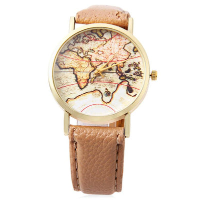 Reloj Vintage con Mapa Mundi - Image 3