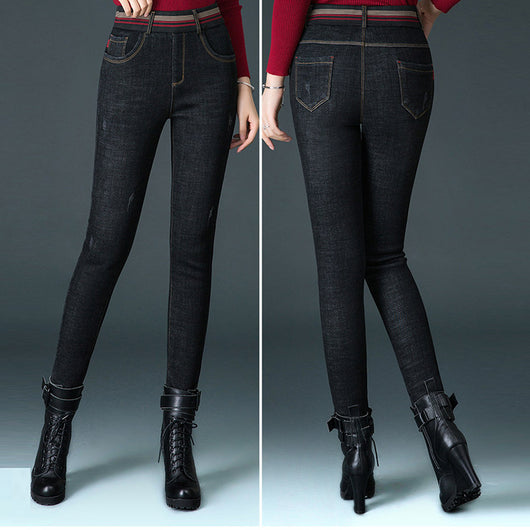 Jeans de Invierno Gruesos y Acolchados para Mujer - Image 4