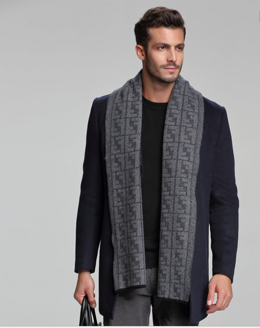 Bufanda de Cachemira para Hombre Otoño Invierno - Doble Faz Ejecutiva - Image 4
