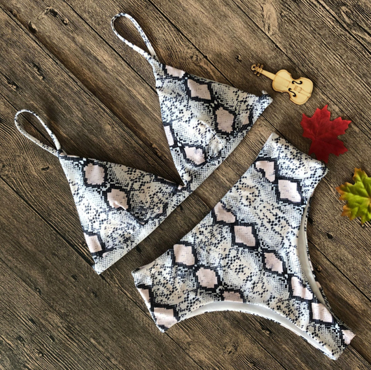 Bikini de Cintura Alta Estampado Leopardo y Serpiente - Diseño Explosivo y Sensual - Image 5