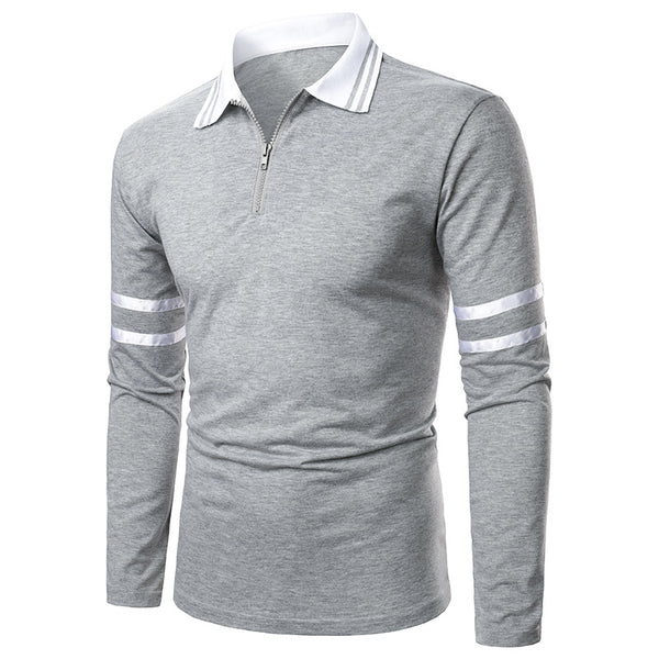 Polo Clásico para Hombre con Detalle de Cinta en Mangas