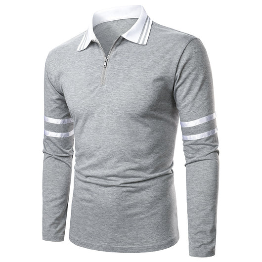 Polo Clásico para Hombre con Detalle de Cinta en Mangas