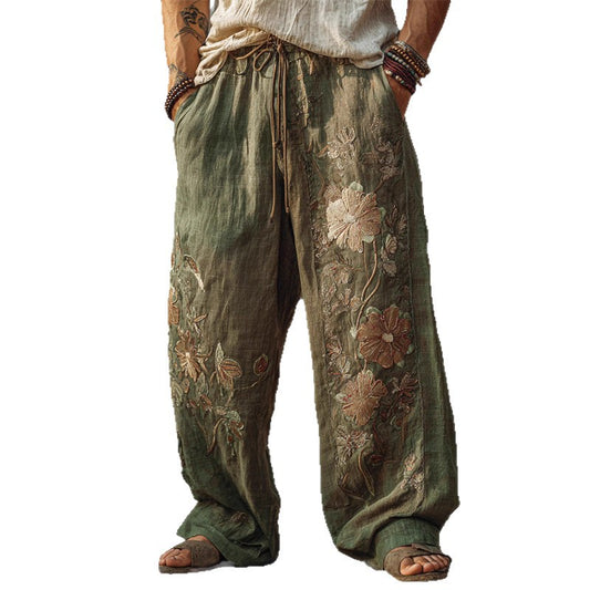 Pantalones Casuales Holgados con Estampado Digital para Hombre - Image 2