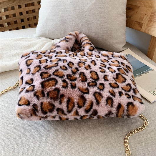 Bolso Tote Leopardo con Cadena y Correa Crossbody - Image 12