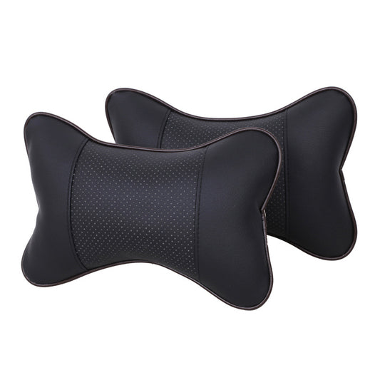 Juego de 2 Almohadas Cervicales de Cuero para Auto con Múltiples Colores