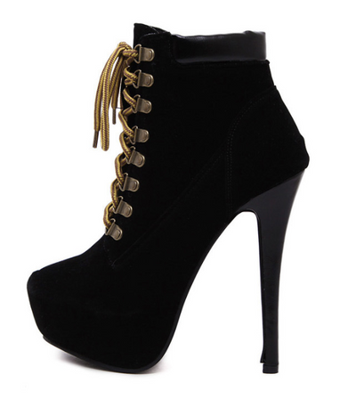 Botas Martin de Tacón Stiletto con Tiras Cruzadas - Image 3