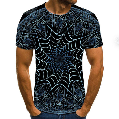 Playera de Manga Corta para Hombre con Estampado 3D de Caricaturas - Image 2