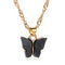 MINI COLORFUL BUTTERFLY" NECKLACEMINI COLORFUL BUTTERFLY" NECKLACE Negro