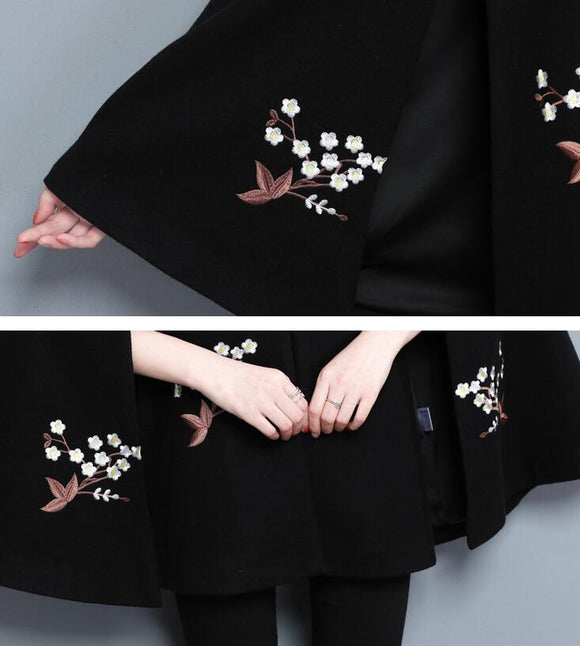Capa Chal Floral Bordado para Mujer - Elegancia y Confort