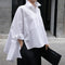 Camisa Suelta Oversized con Capa Larga - Top Fashion Irregular