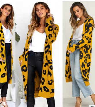 Cardigan de Leopardo para Otoño e Invierno - Suéter Tejido Elegante para Mujer - Image 25