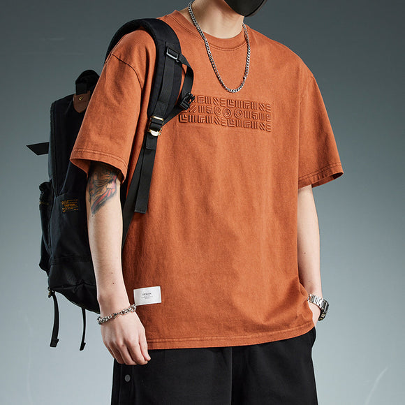 Playera Oversize Pesada de Manga Corta para Hombre