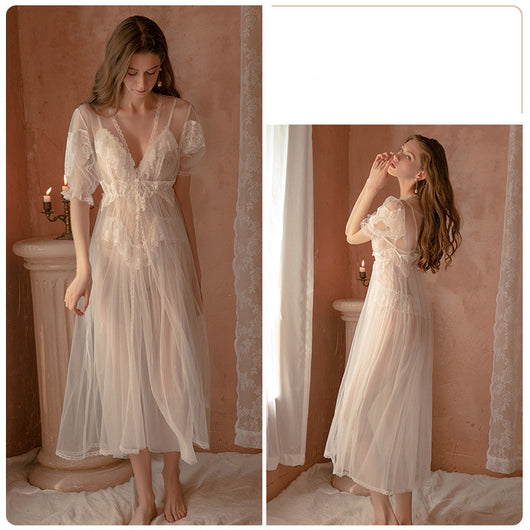 Camisón Transparente de Malla Seductora