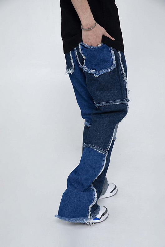 Jeans Acampanados Rotos Hip Hop para Hombre - Image 10