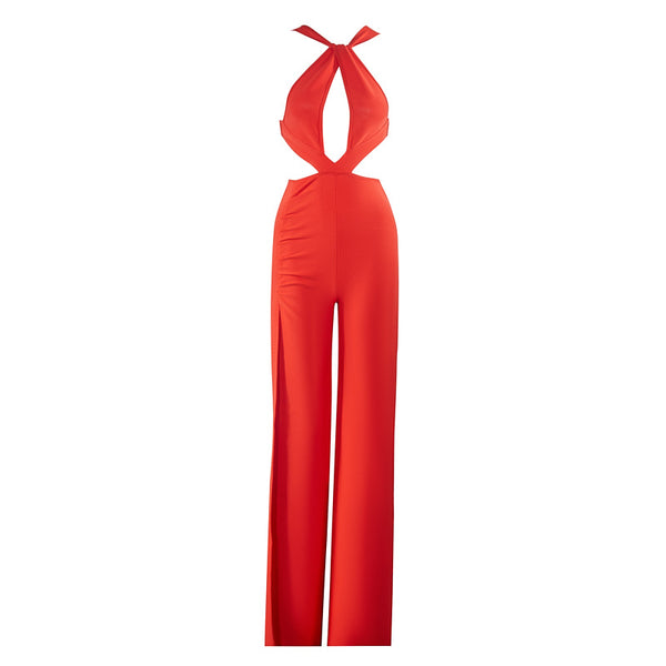 Jumpsuit de Fiesta Elegante para Mujer con Cuello Halter - Image 5