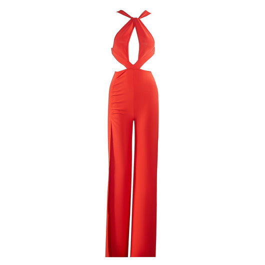 Jumpsuit de Fiesta Elegante para Mujer con Cuello Halter - Image 5