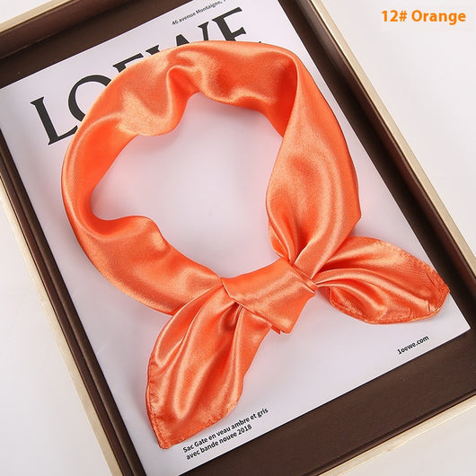 Pañuelo Cuadrado de Seda Artificial Color Liso - Image 17