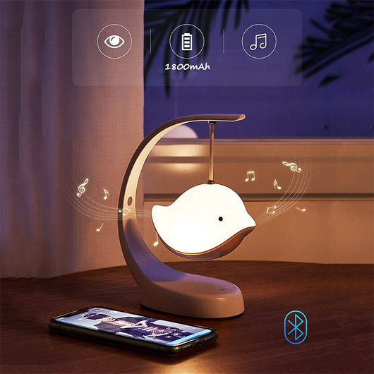 Lámpara Pájaro Multicolor Regulable con Máquina de Sonidos USB - Image 14