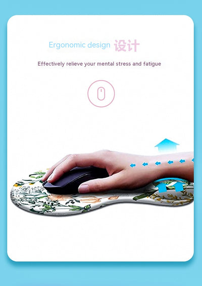 Set Completo Muñequera Ergonómica, Tapete para Teclado y Mouse con Diseño Floral - Image 17