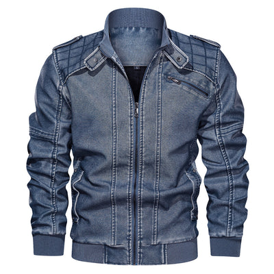 Camisa de Cuero Casual con Cuello Mock para Hombre Joven - Image 11