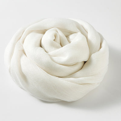 Pañuelo de Algodón y Lino Artístico de Color Sólido para Mujer - Image 39