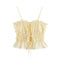 Blusa Ajustada Estilo Europeo Amarilla sin Mangas