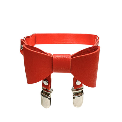 Liguero de Malla PU con Moño - Accesorios Coquetos para Mujer - Image 3