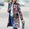 Chaqueta Larga Estampada de Manga Larga para Mujer