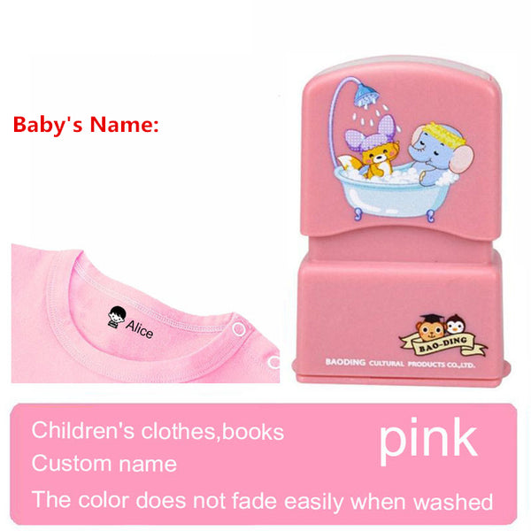 Sello Personalizado con Nombre para Ropa de Niños | Timbre DIY Infantil