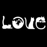 Calcomanía Automotriz Creativa: Los Gatos Deletrean AMOR - Image 7