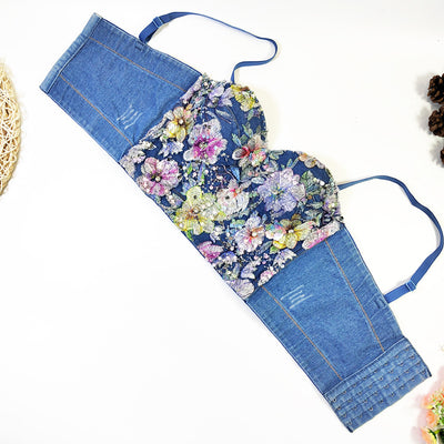 Traje de Baño Estilo Vaquero Europeo Monokini sin Tirantes - Image 11