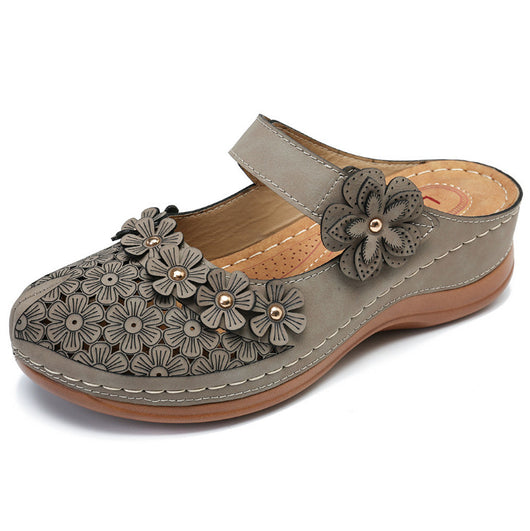 Sandalias Cuña Vintage con Flores para Mujer - Comodidad de Verano - Image 6