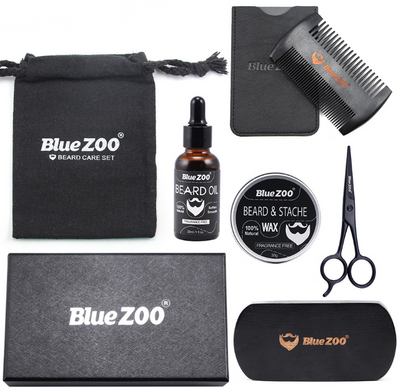 Set Completo de Cuidado de Barba Bluezoo - 7 Piezas Profesionales - Image 5