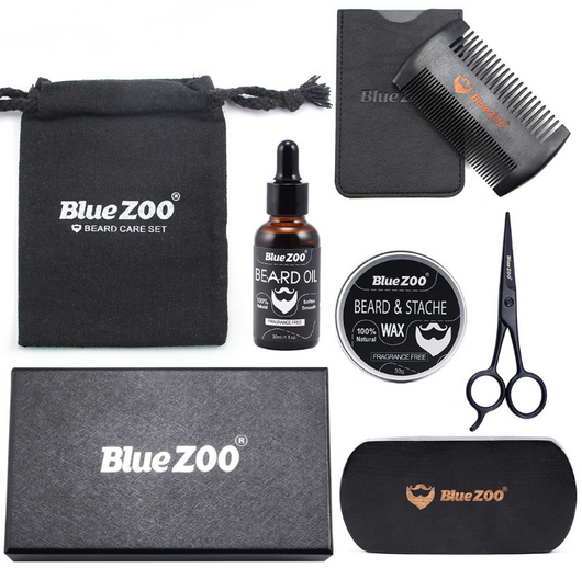 Set Completo de Cuidado de Barba Bluezoo - 7 Piezas Profesionales - Image 5