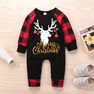 Pijama Navideño Reno de Papá Noel - Enterizo a Cuadros Rojo - Image 6