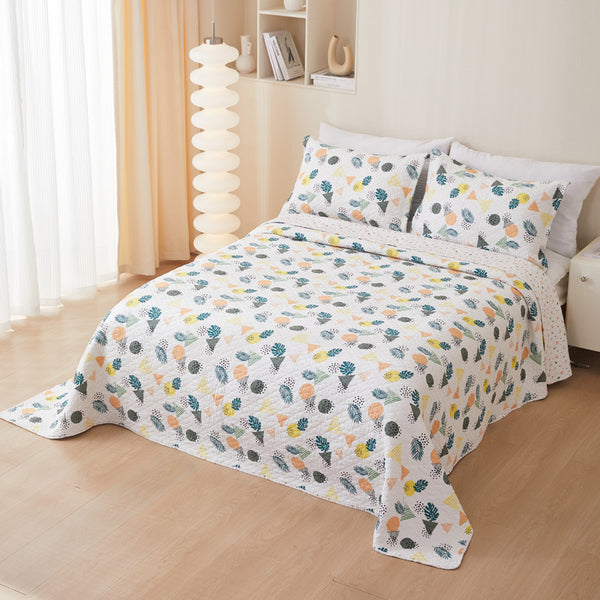 Juego de Sábanas Acolchadas de Algodón Twill - 3 Piezas