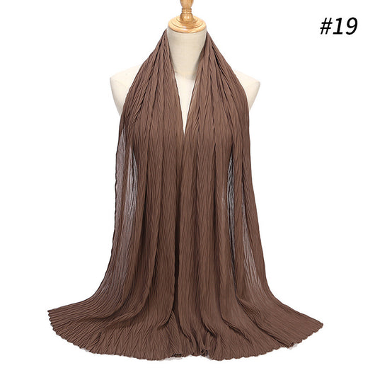 Hijab Chiffón Plisado con Efecto Perla - Capa Versátil - Image 18