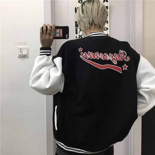Chaqueta Beisbolera Retro Holgada para Mujer - Image 8