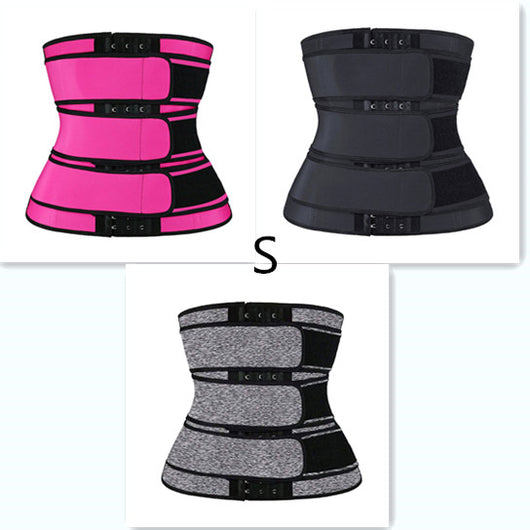 Grey and black women's waist trainer with multiple hook-and-eye closures and adjustable velcro straps. - Image 14