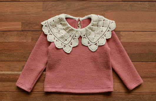 Suéter Fresa para Niña con Solapa Grande y Diseño Dulce - Image 11